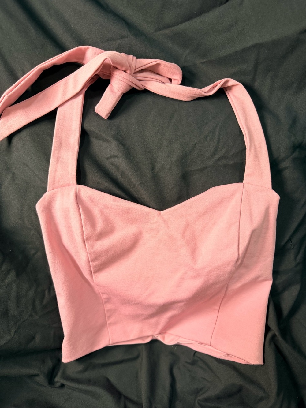 Express Pink Halter Crop Top